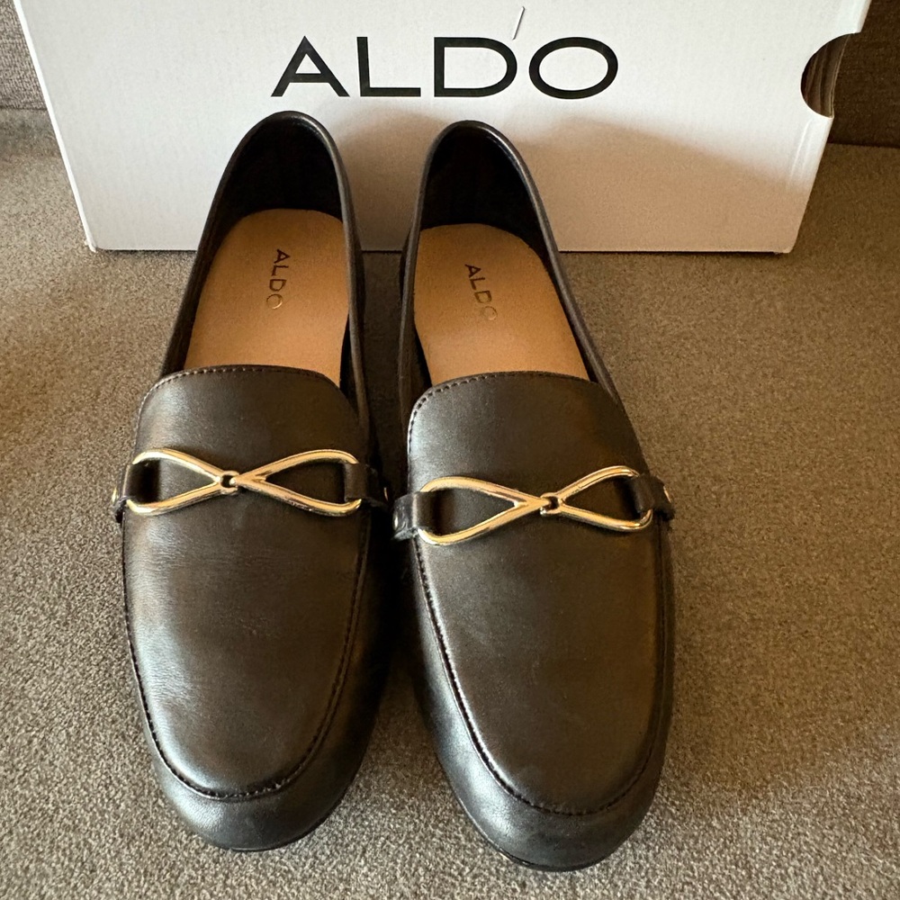 ALDO Women’s Black Leather Loafers